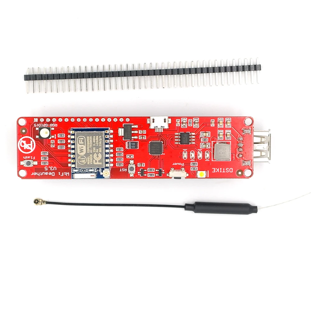 DSTIKE WiFi Deauther V3.5(ESP8266+2dB antenna)WiFi Attack/Control 18650 Powerbank 2A Output NodeMCU Development Kit ESP07 ESP32 |