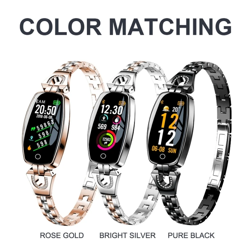 

H8 0.96 inch TFT Color Screen Fashion Smart Watch IP67 Waterproof,Support Message Reminder / Heart Rate Monitor /