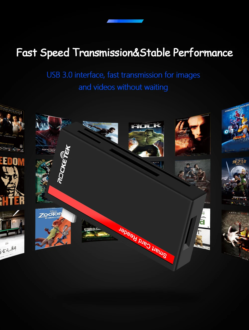 Rocketek тип-c USB C 3,0 мульти смарт-кард-ридер SD/TF micro SD память, ID, банковская карта, sim cloner разъем адаптера компьютера ПК