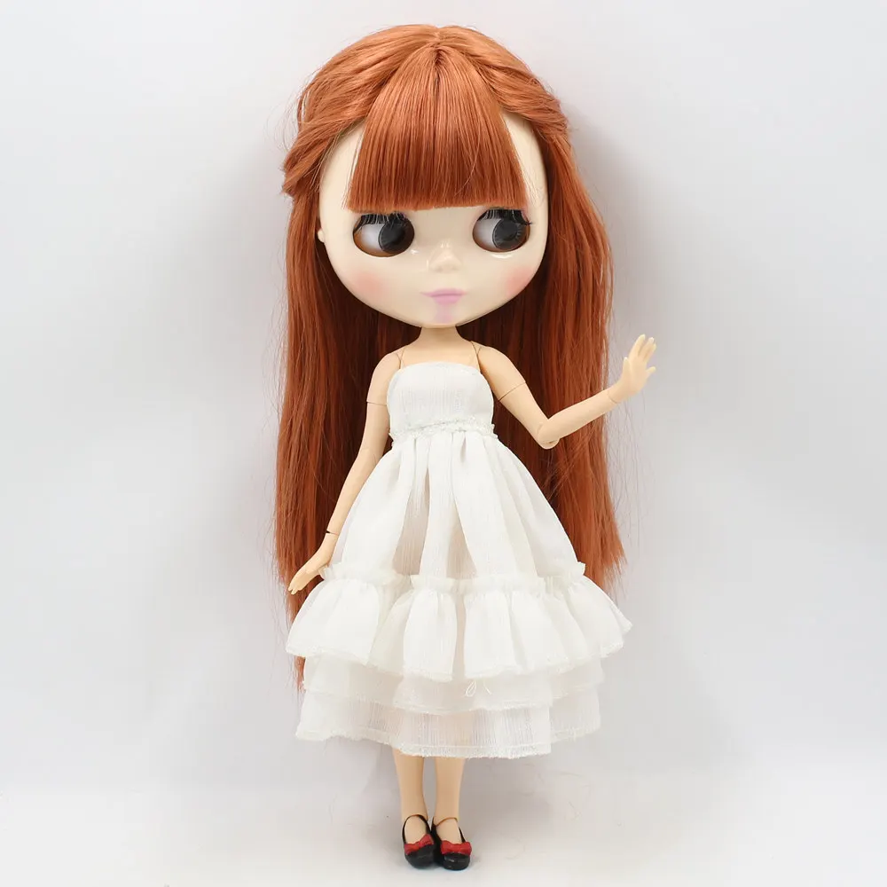 Blyth кукла шарнир тело красный коричневый волосы с челкой подходит DIY bjd blyth куклы для продажи