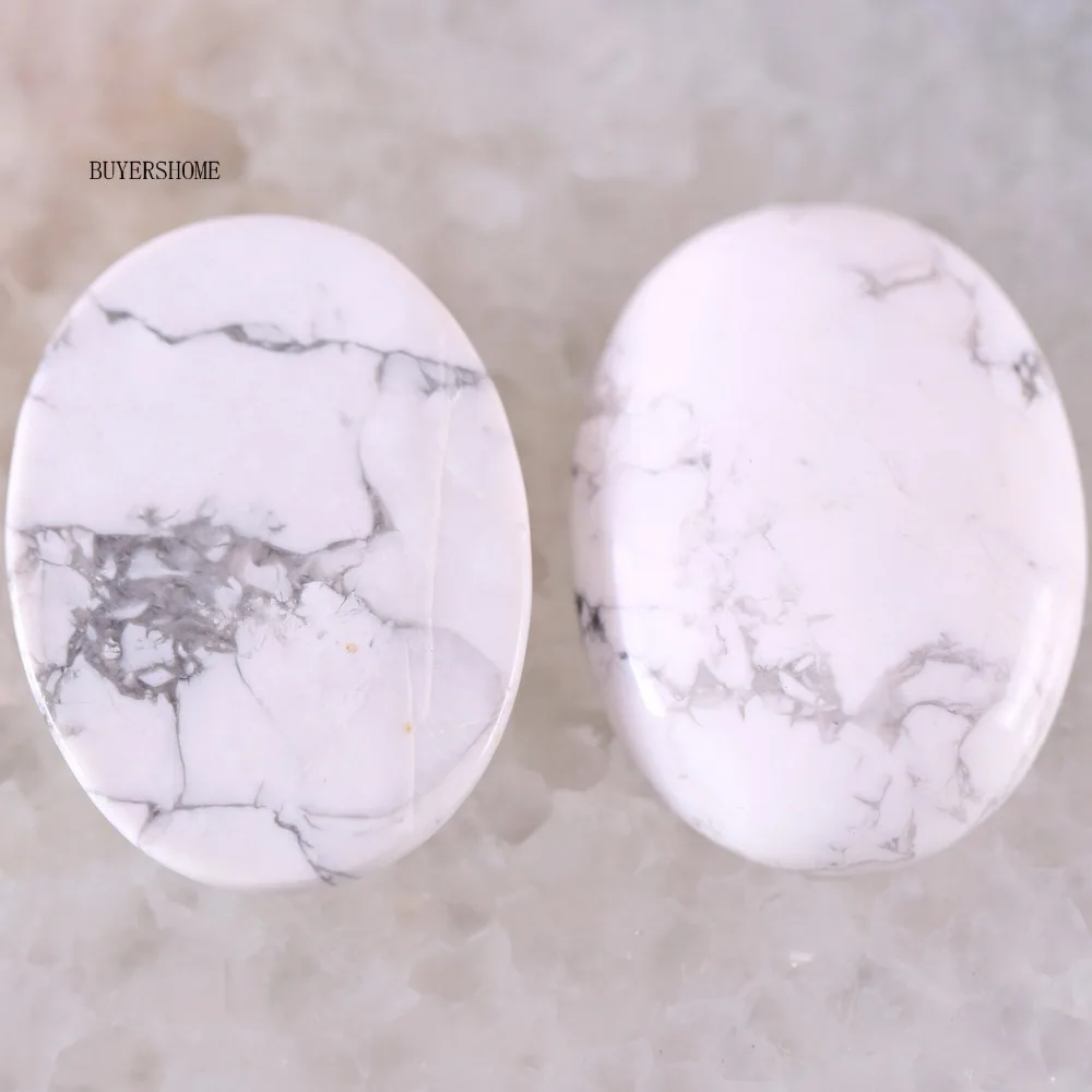 30x40MM Oval Fashion Jewelry Natural White Howlite CAB Cabochon 1Pcs K1700 | Украшения и аксессуары