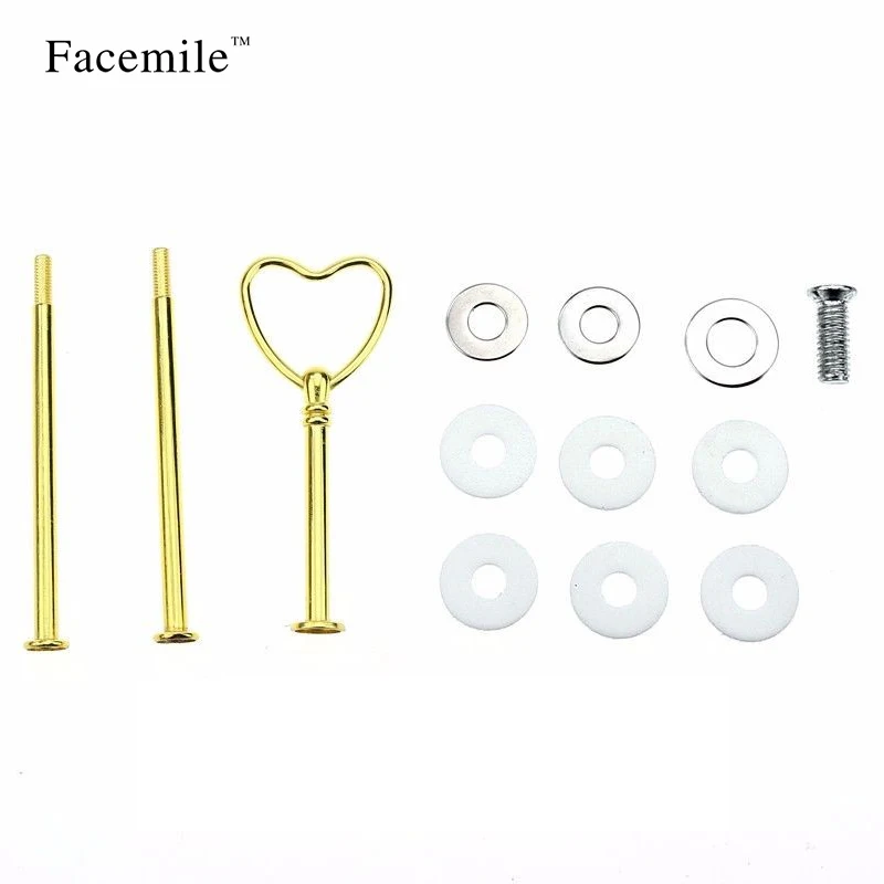 Подставка для крема 3 уровня серебристая золотистая нержавеющая сталь | Дом и сад