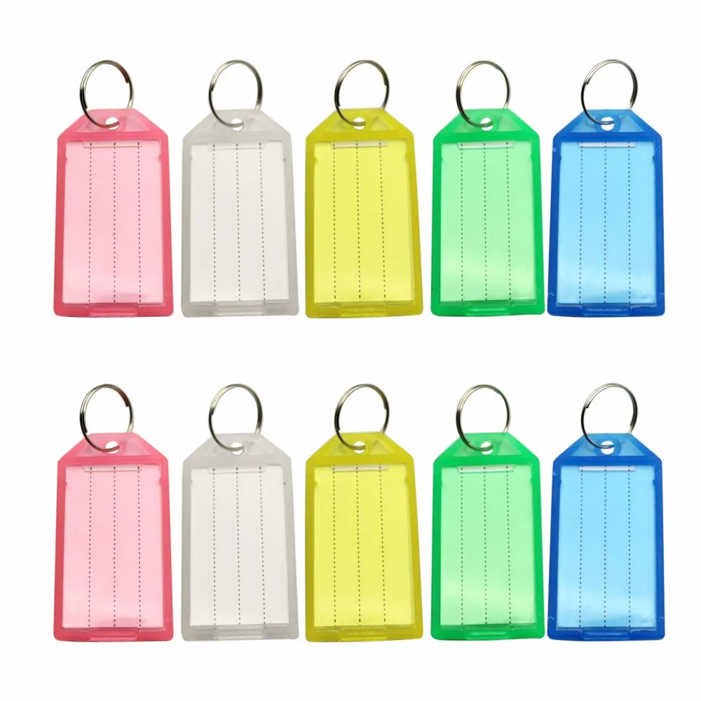 THD 24 шт красочные пластиковые карты для ключей металлическое кольцо отель