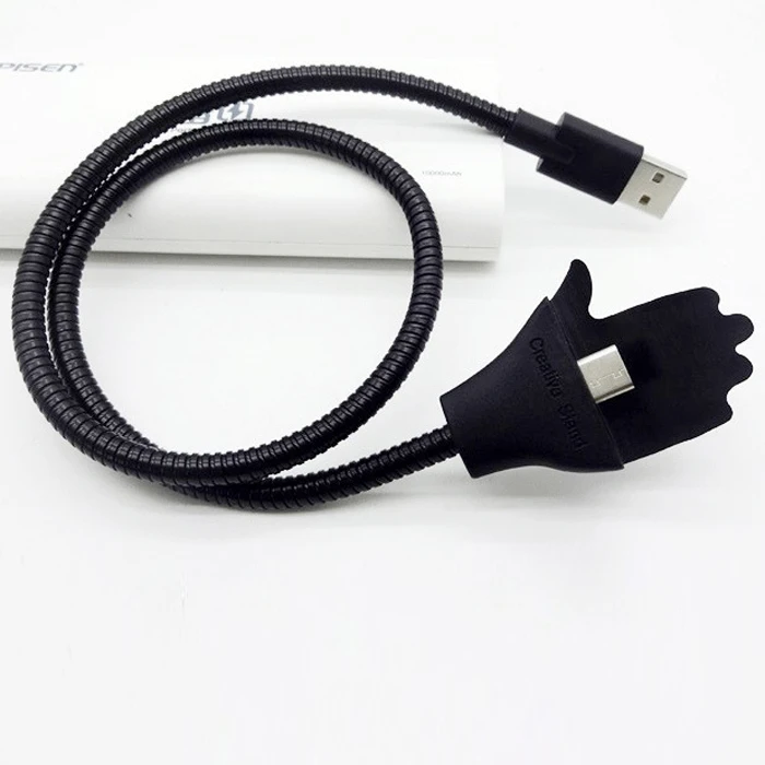 Ленивый кронштейн стоьте вверх usb зарядный стоячий кабель гибкий держатель для телефона зарядное устройство Держатель для iPhone Android