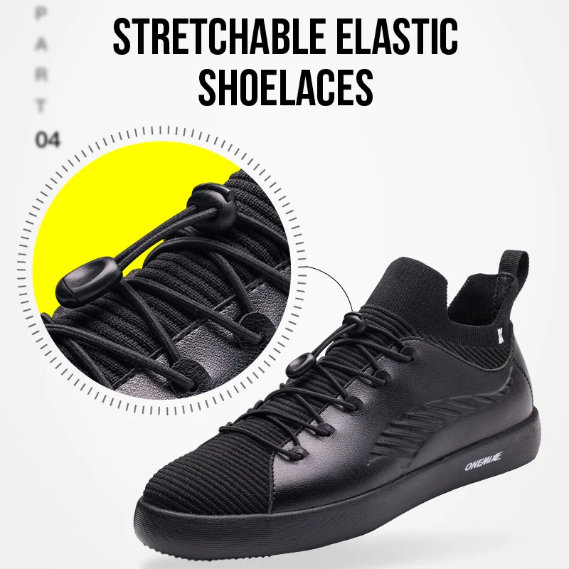 Кроссовки ONEMIX мужские вязаные повседневные винтажные кожаные плоская подошва