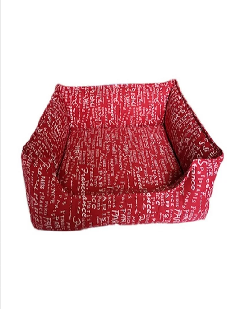

Letters pattern Dog Bed & Sofas Pet kennel cotton canvas Teddy nest 2 Colors available Pillow included