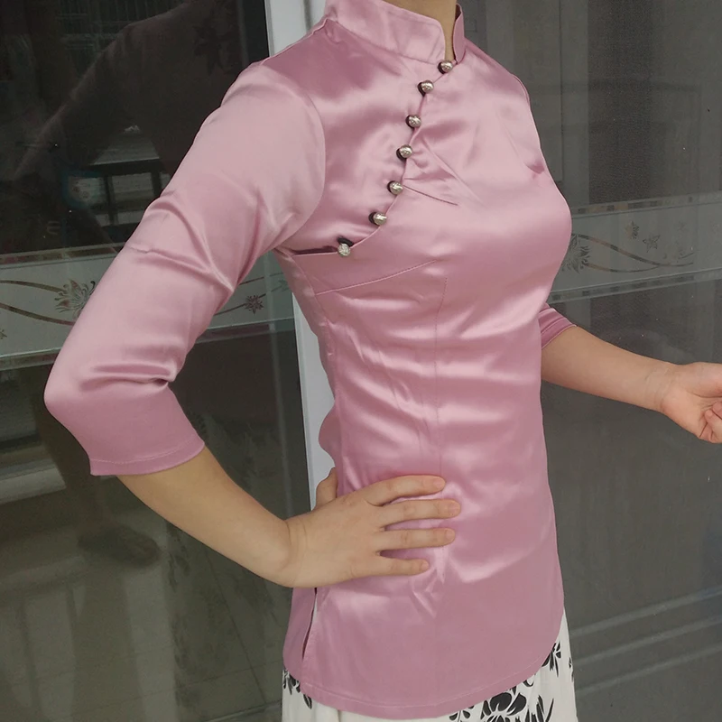 Плюс размер традиционное китайское платье Чонсам qipao Топ для женщин algodon y lino