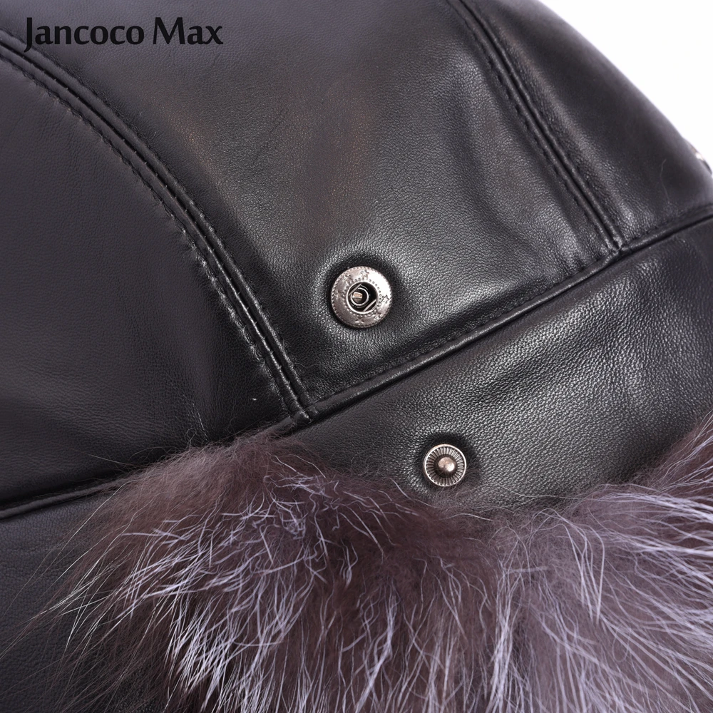 New Arrival Fashion Style Winter Warm Hat Real Fox Raccoon Fur Bomber Hats Men S1576