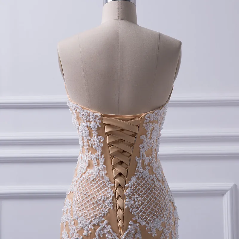 Vestidos De Novia элегантные свадебные платья без бретелек с декором из бисера хрусталя