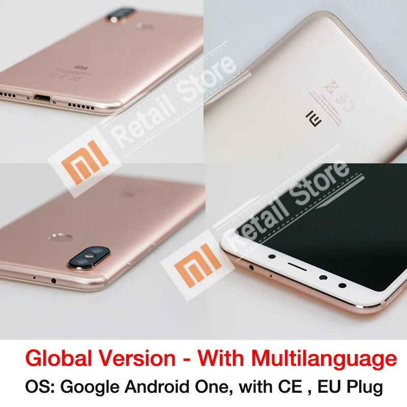 Глобальная версия Xiaomi Mi A2 4 GB 64 Snapdragon 660 Octa Core 5 99 &quot18:9 полный Экран двойной AI камеры