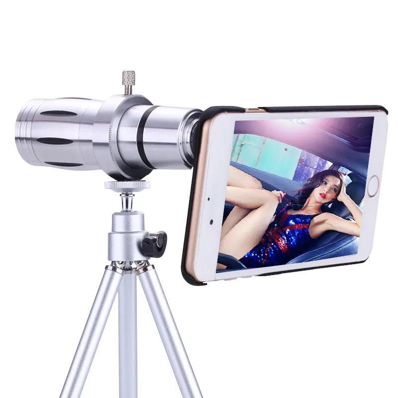 12X Оптическая лупа зум телескоп объектив + камера фото штатив для iphone X 8 7 6 6S PLUS SE 5