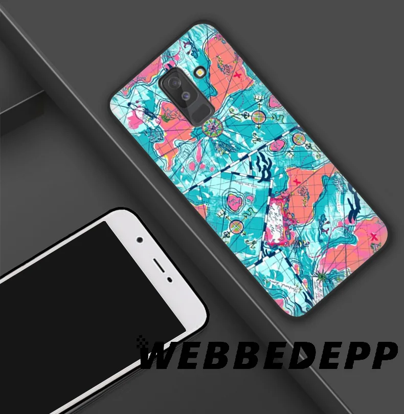 WEBBEDEPP World Map Travel Soft TPU Silicone Case for Samsung Galaxy S10 S10e S9 S8 Plus S7 S6 Edge &amp J6 |