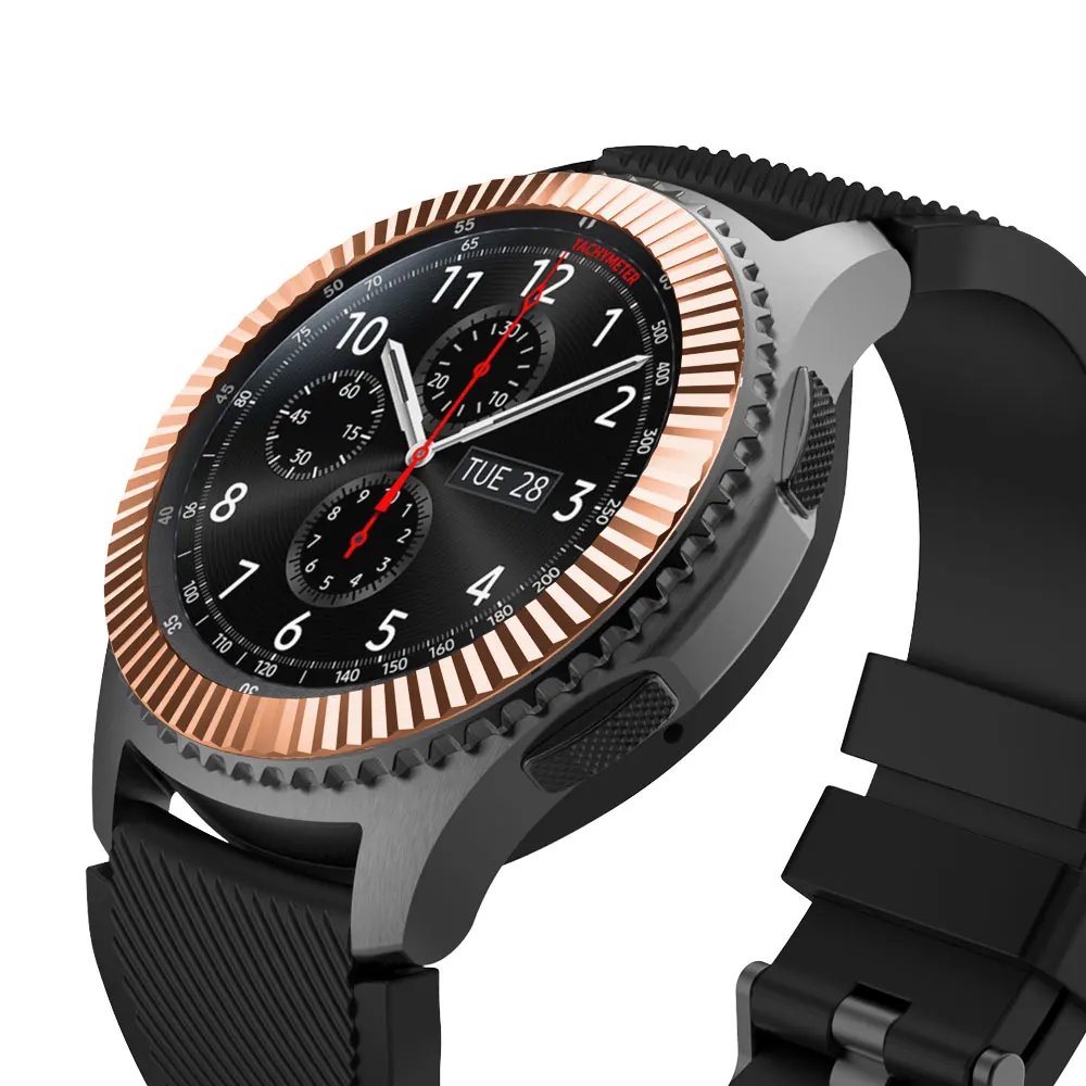 Силиконовый ремешок для samsung gear S3 Frontier/galaxy watch 46 мм часы с окантовкой ремешок против царапин защита Круглый браслет