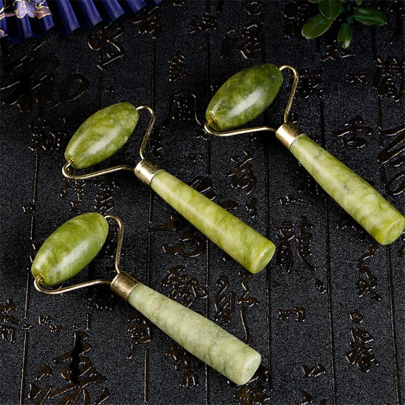 

100% Natural Jade Facial Roller Massager Face Neck Thin Full body Beauty Healthy Relaxation Slimming Tool Anti Aging Massagers