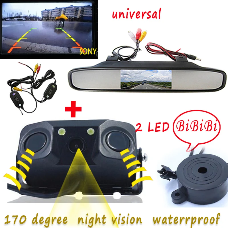 Беспроводная Система помощи при парковке с датчиком резервный радар камерой