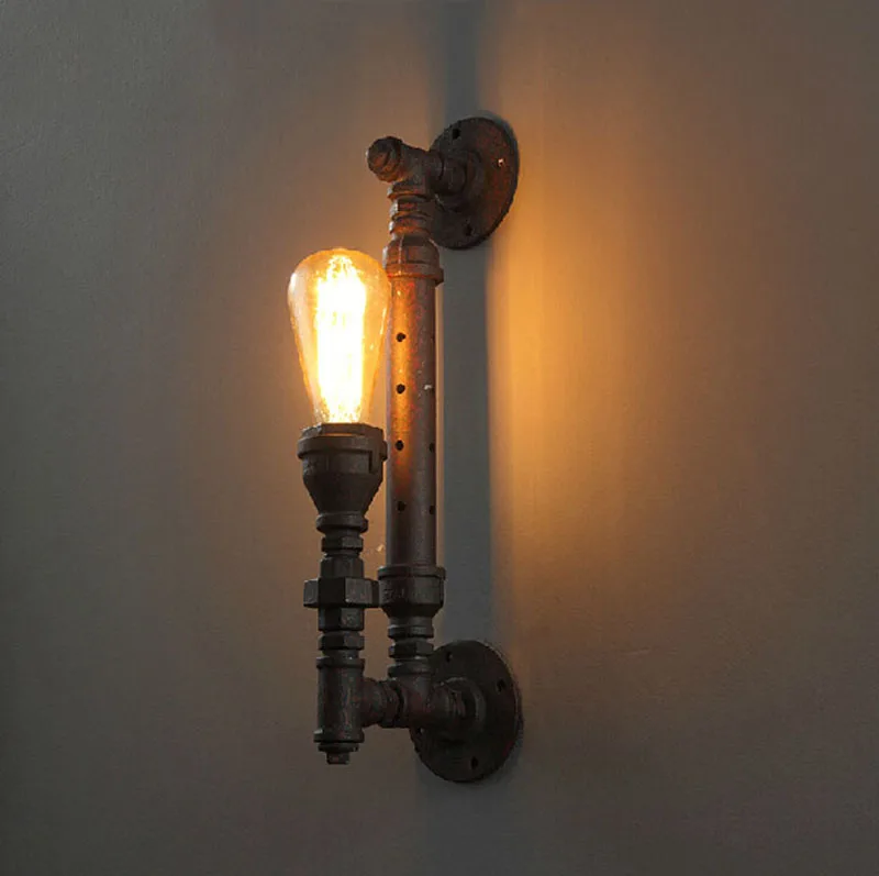 

Лофт промышленная водопроводная настенная лампа в стиле ретро американский кантри Бар Ресторан Европейский стиль лестница ржавчины насте...