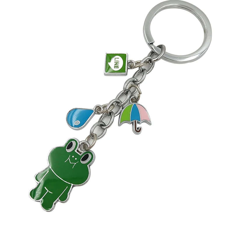 Лягушка Line Town брелок милый для ключей женщин коричневого цвета с декором в виде
