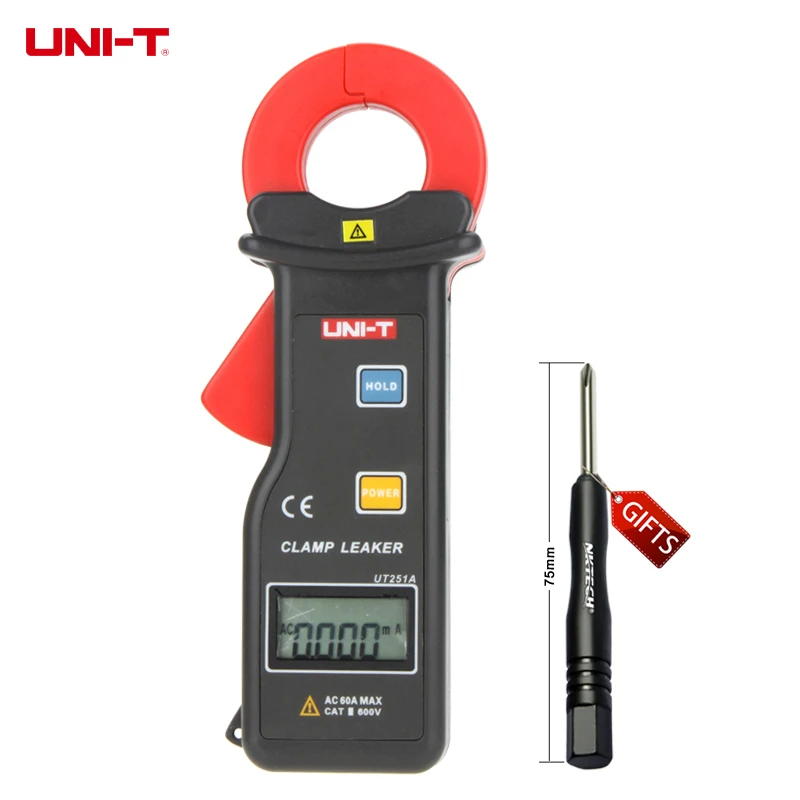 UNI T UT251A Ammeter Multitester 10000 Counts RS 232 High Sensitivity Leakage Current Clamp Meters w/99 Data Logging|rs-232 card|rs-232 db-9current