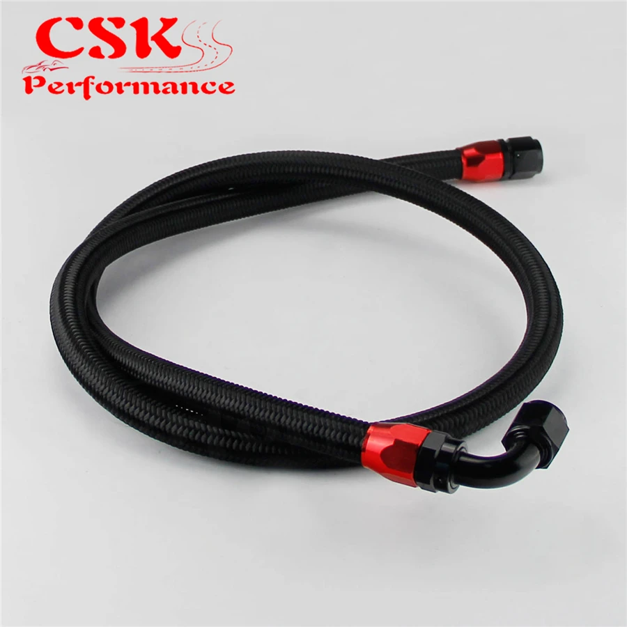 63&quot 10AN Nylon Steel Braided Oil Fuel Line Cooler Relocate Hose Kit Black / Silver | Автомобили и мотоциклы
