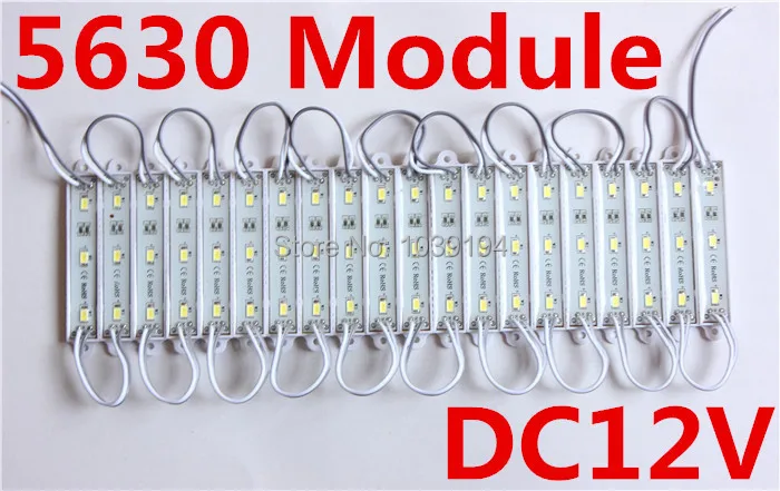 Высокояркие светодиодные модули 12 В 5630 SMD 3 светодиодный модуль теплый белый