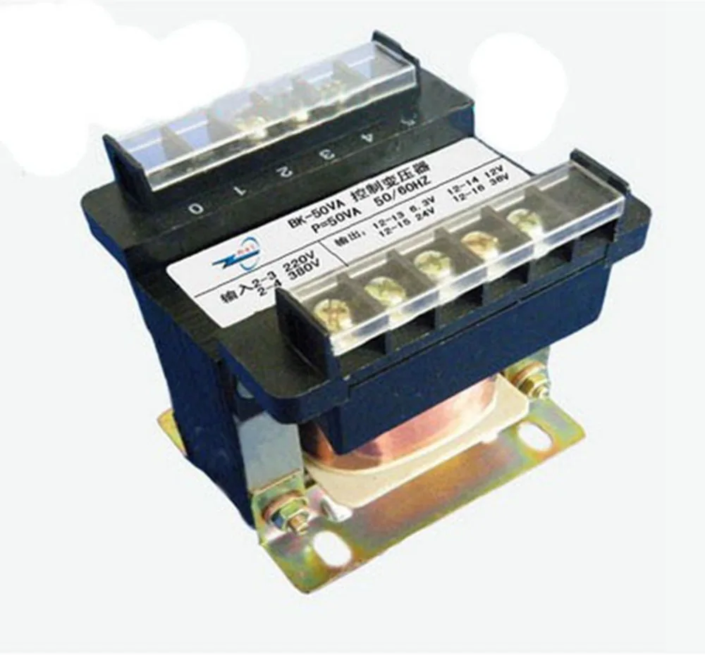 (1) выход AC 6 3 V 12V 24V 36V 110V 220V однофазный трансформатор управления 50VA|control