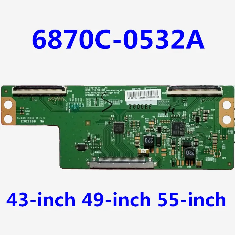 100% Оригинальный V15 FHD DRD 6870C 0532A 0532B 0532C Логическая плата для 43 дюймовой 49 55