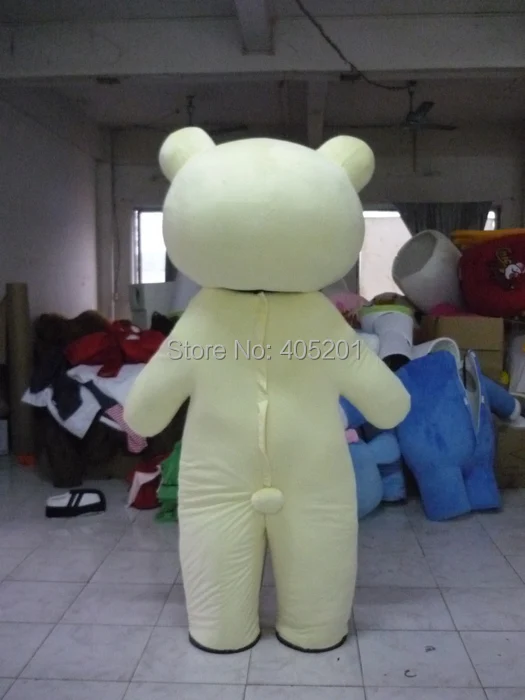 Светло-желтые маленькие головы костюмы талисмана Rilakkuma | Тематическая одежда и