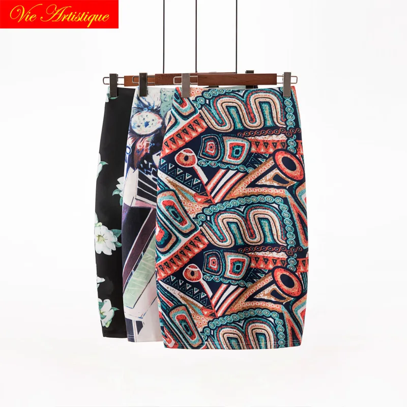 Черная юбка с цветочным рисунком юбки vadim женские boho femme размера плюс летние