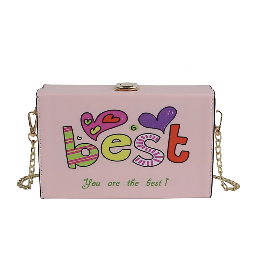 Aelicy Bags For Women 2019 Fashion Wild Simple Messenger Bag Grils Women's Letter Best Love Hasp Package Chain | Багаж и сумки