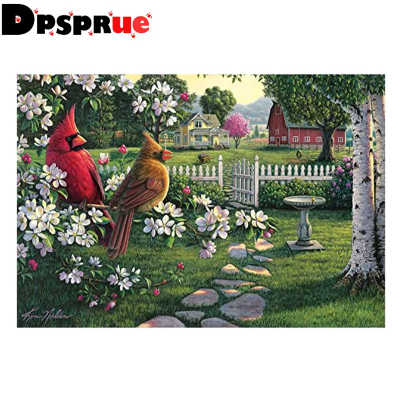 

Dpsprue Full Square/Round 5D Diy Diamond Painting Cross Stitch "Animal Bird" Diamond 3D Embroidery Mosaic Home Decor Gift D013