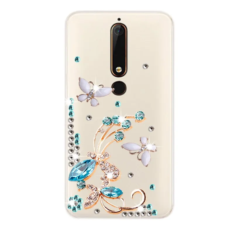 New crystal flowers design Bumper cases funda For One plus 6 Case Cover 6GB RAM 128GB ROM 6T Phone case | Мобильные телефоны и