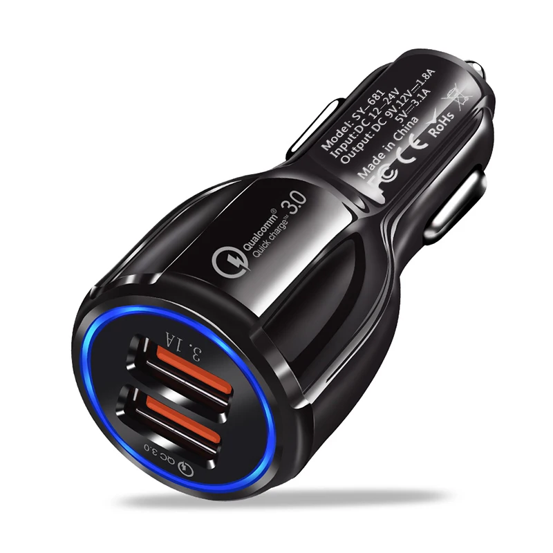 SENLIFANG автомобильное зарядное устройство 18 Вт 3.1A двойной порт USB PD мини