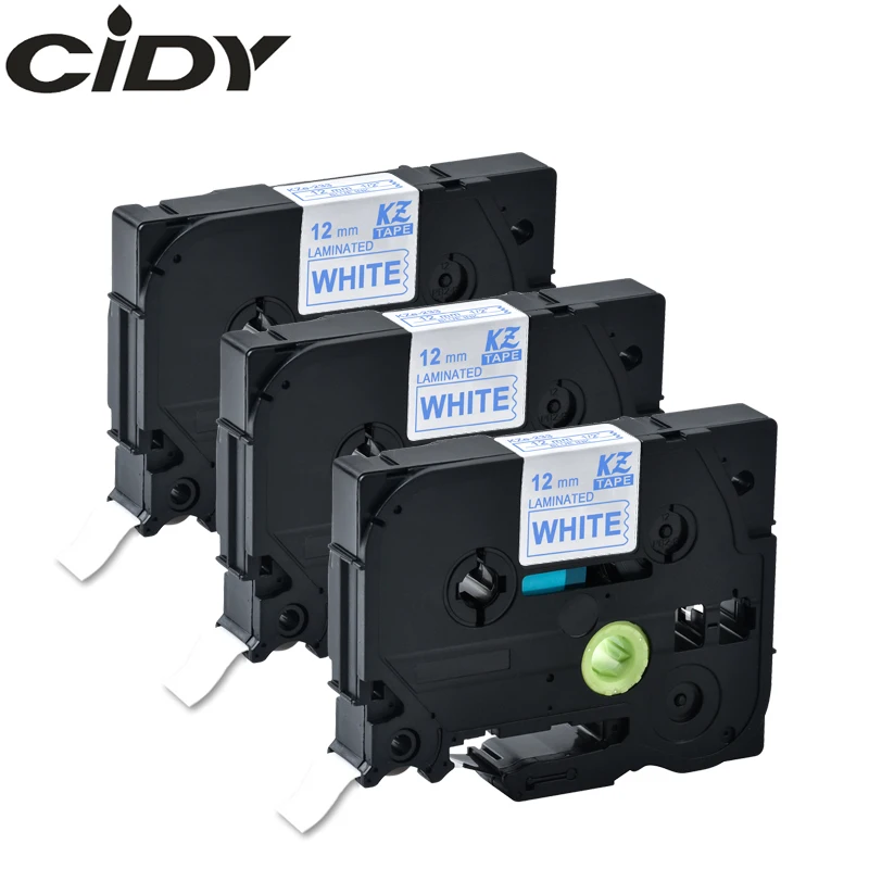 

Cidy 3pcs blue on white 12mm laminated tape compatible tze233 tz 233 tz233 tze 233 for brother printers made in china