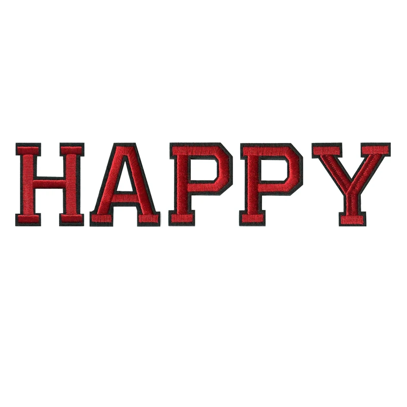 1 шт. нашивки с красной нитью и черным фоном буквы английским алфавитом смешанный