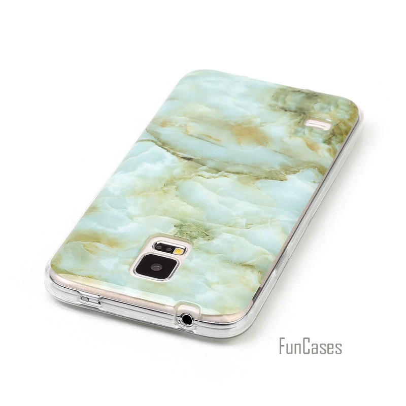 Для Samsung Galaxy S5 Чехол Мягкий силиконовый чехол для S 5 SV i9600 G900S 5.1 "Мрамор телефона