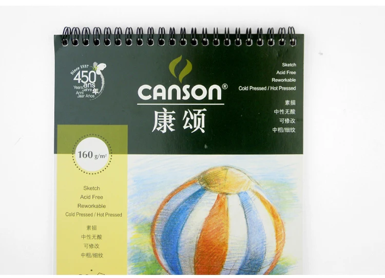 Canson 8K Artisit Sketch Book 16K бумага для рисования 20 листов пустая спиральная тетрадь для рисования цветным карандашом товары для рукоделия