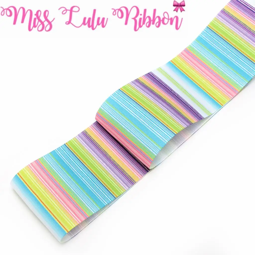 16 мм 75 мексиканские цветные полосы градиентный цвет с принтом Grosgrain/эластичная