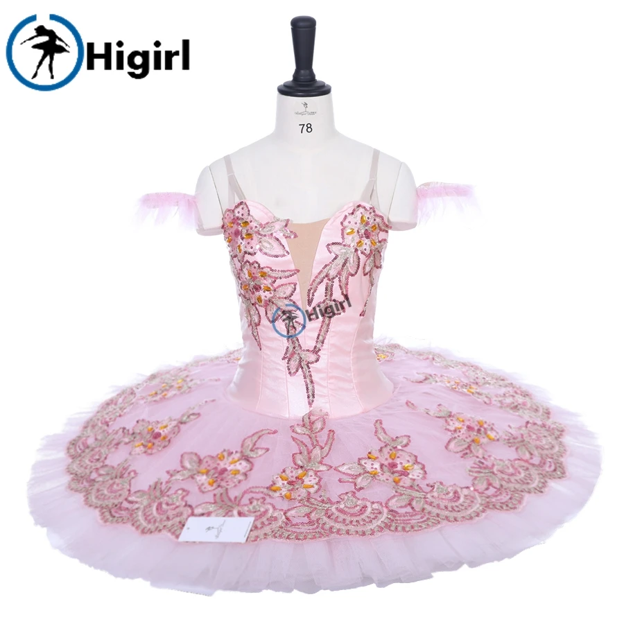 Новинка 2017! Профессиональное платье-трико для балета с пачкой розовый костюм