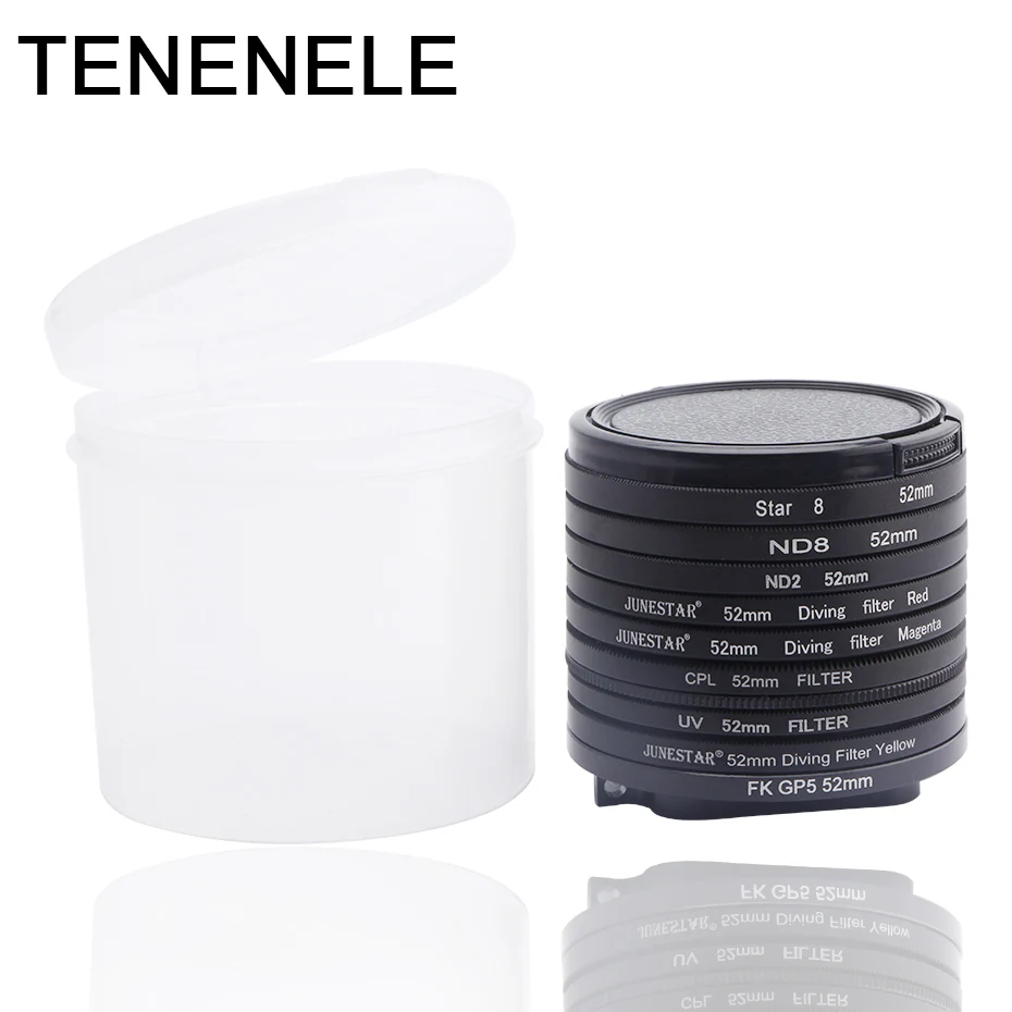 TENENELE Go Pro Спорт камера фильтр ND 2 8 Красный Желтый Пурпурный Дайвинг фильтр для Gopro Hero 5 6 CPL УФ действия камера Фильтры