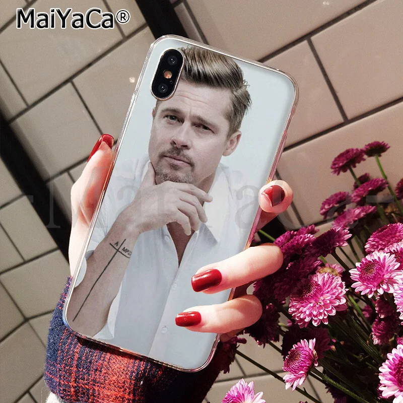 A9 MaiYaCa brad pitt TPU Мягкий силиконовый чехол для телефона Apple iPhone 8 7 6 6S Plus X XS MAX 5 5S SE XR - Цвет: A9