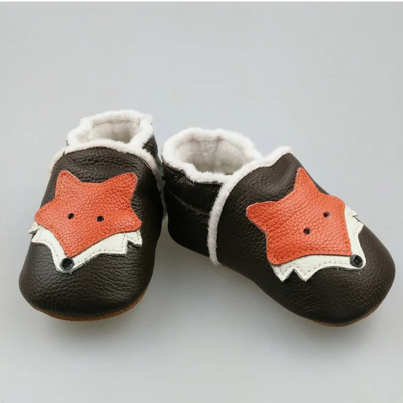 Зимняя детская обувь с рисунками из мультфильмов Детские мокасины натуральной