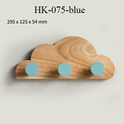 HK-075-L-Z Вешалка для одежды из натурального дерева, настенный крючок для пальто, деревянный нордический крючок, стена детской комнаты, Декоративная вешалка для детской комнаты - Цвет: HK-075-L-Z