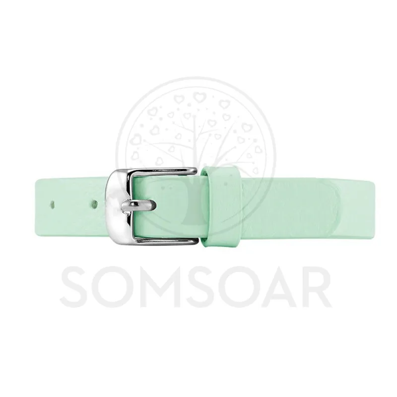Somsoar ювелирные изделия Gruen Grass Green leder из натуральной кожи Оберните Браслеты fit Story