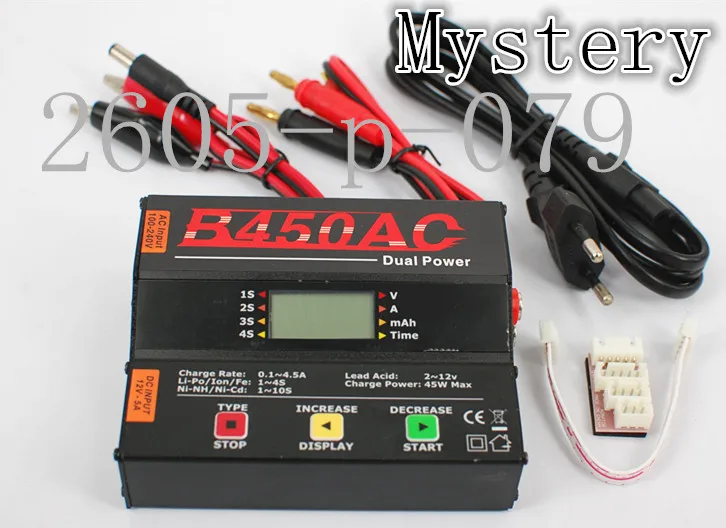Зарядное устройство с двойным силовым балансом Mystery B450AC RC LiPo li ion и полный