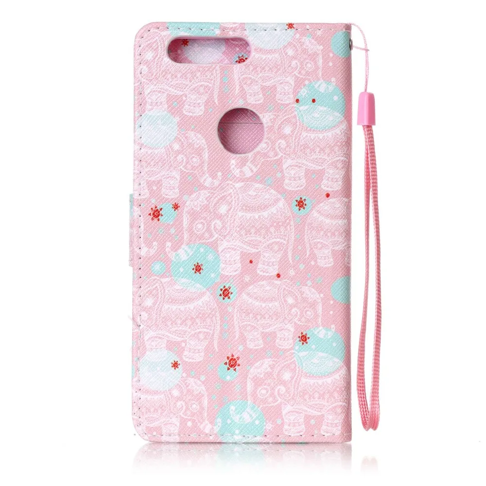 Роскошный кожаный флип чехол с ремешком для Huawei Honor 7 8 4C 5C|case for|honor 4ccute cartoon |