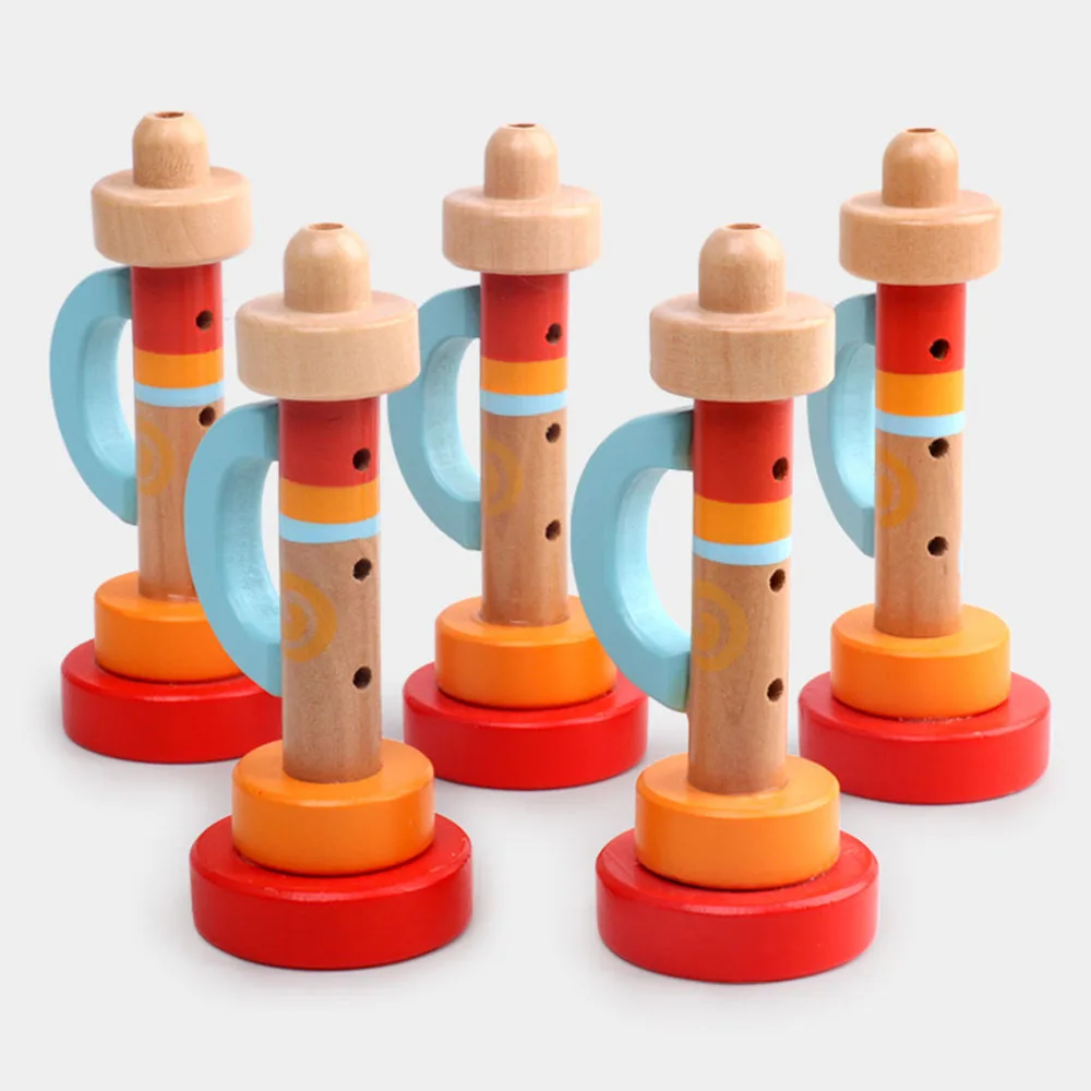 Лидер продаж новинка 1 шт. детский деревянный вертикальный свисток труба