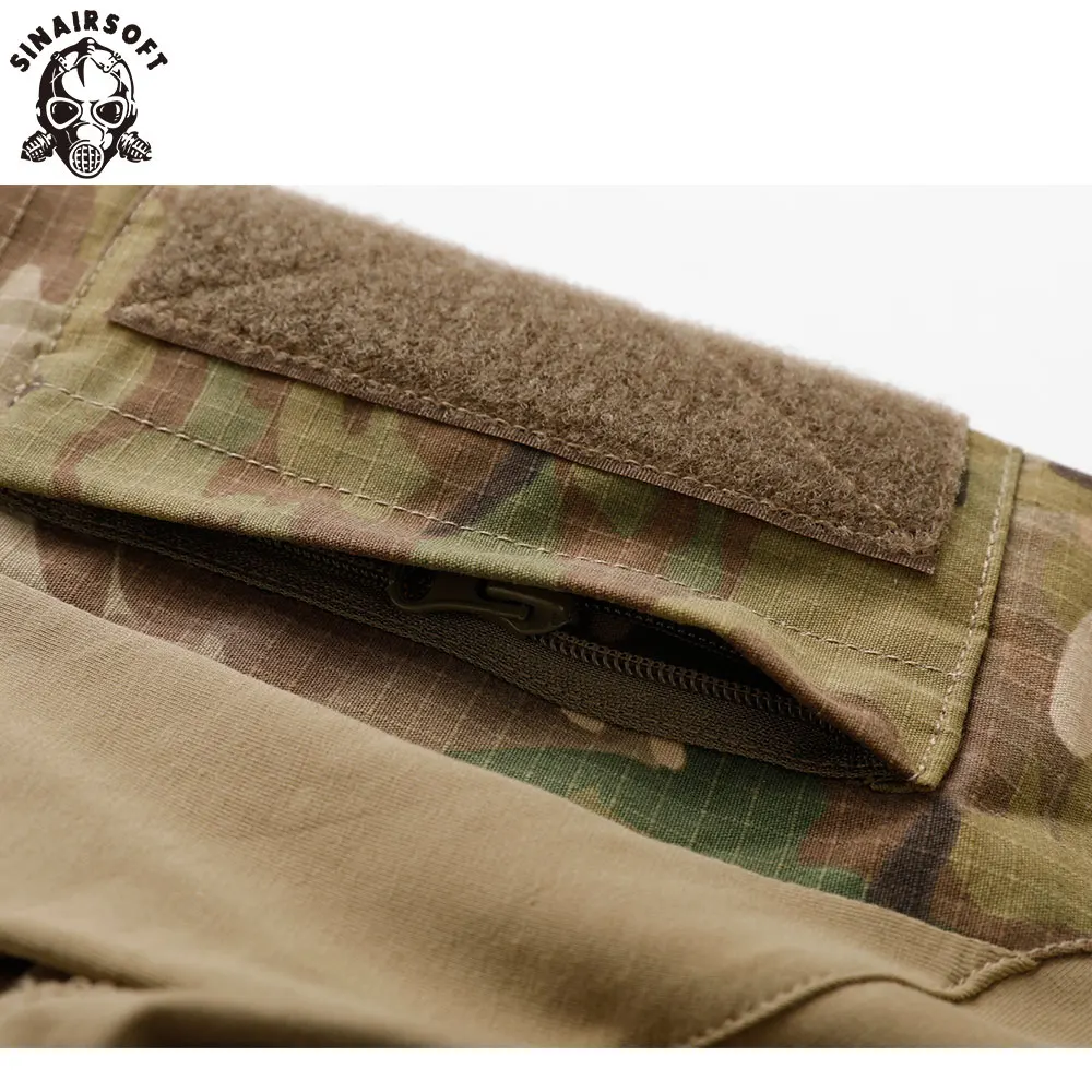 Футболка SINAIRSOFT мужская с коротким рукавом тактическая камуфляжная хлопковая