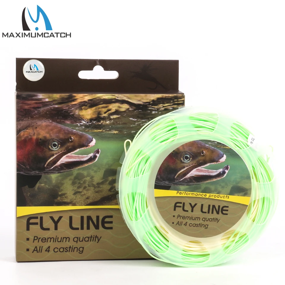 Maximumcatch 100FT WF4/5/6/7/8F переключатель для Fly Fishing Line Вес вперед плавающая с двумя