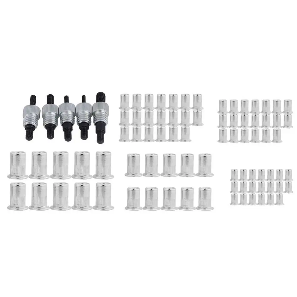 86 шт./компл. штора заклепка пистолет с резьбой вставка ручной клепки комплект M3-M8