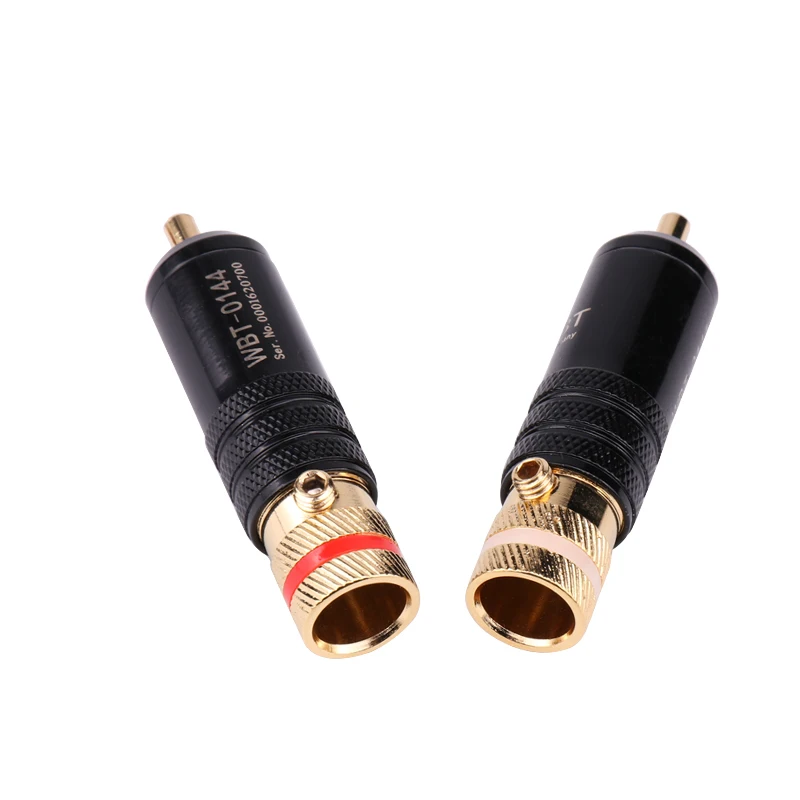 Sindax WBT 0144 штекер для сигнальной линии RCA переходник lotus head Медный позолоченный